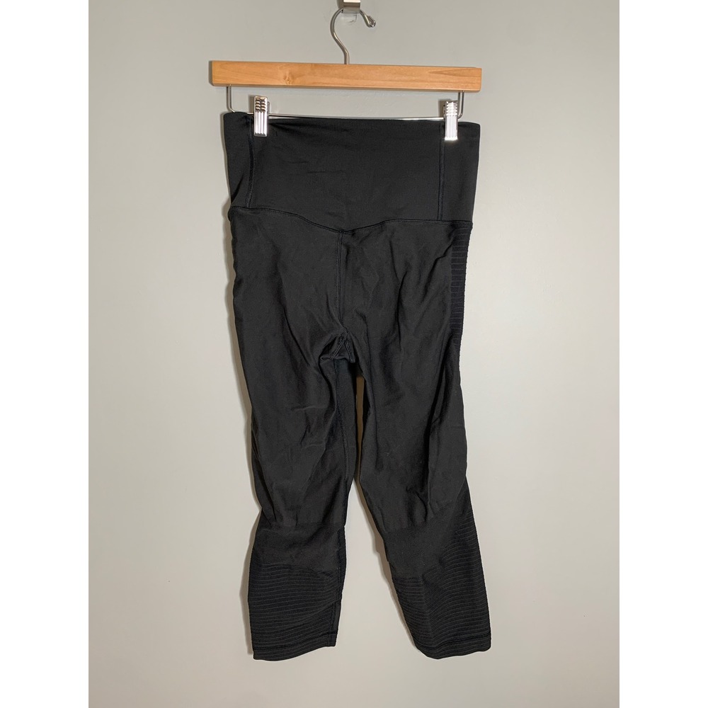 Nike Dri-FIT Zonal Strength Training Tights Womens Large Black Cropped Leggings - Picture 4 of 10